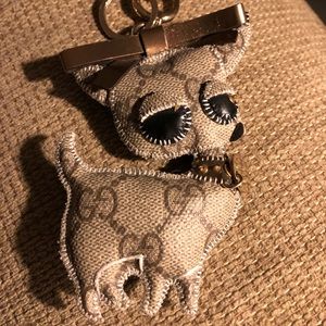 Cute Gucci Dog Keychain